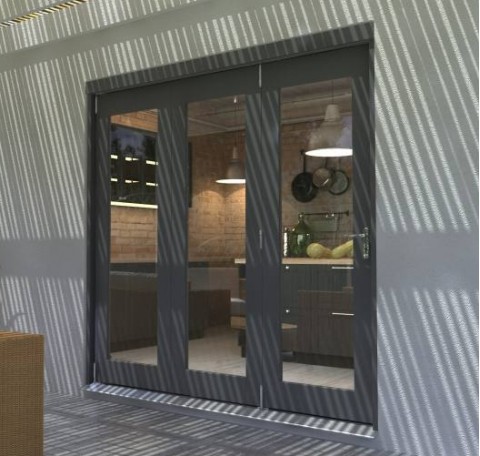 Anthracite Grey Bifold Doors 2100mm (7ft) 54mm Thick Image