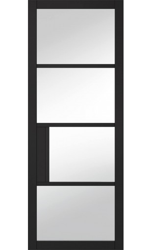 Chelsea Black Clear Glazed Door Image