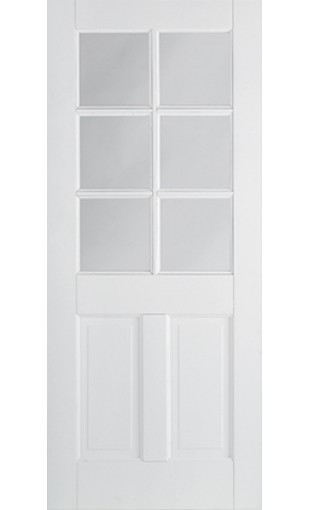 White Canterbury 2P/6L Glazed Door Image
