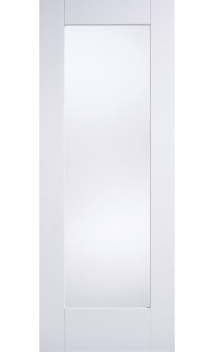 White Pattern 10 Clear Glazed Door Image