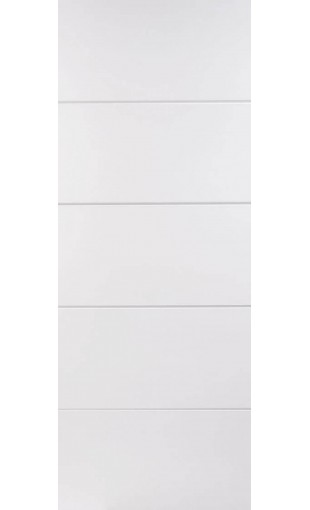 White Smooth Horizontal 4 Line Door Image